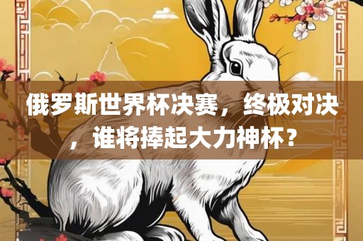 俄罗斯世界杯决赛，终极对决，谁将捧起大力神杯？