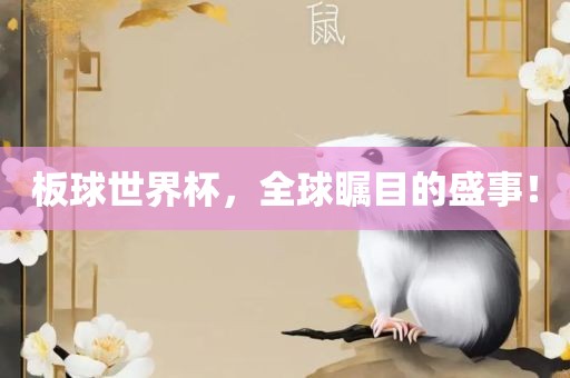 板球世界杯，全球瞩目的盛事！