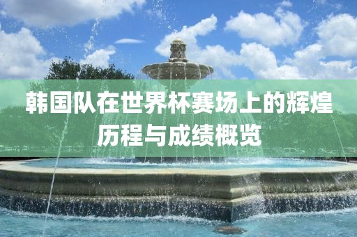 韩国队在世界杯赛场上的辉煌历程与成绩概览