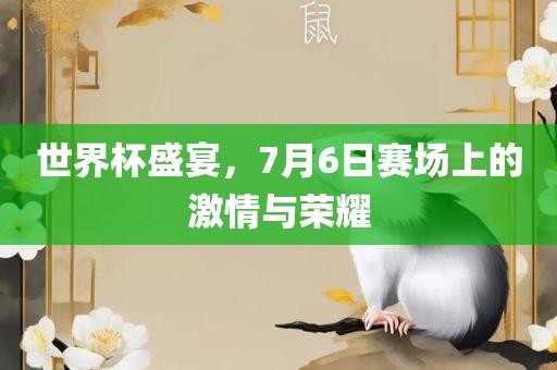 世界杯盛宴，7月6日赛场上的激情与荣耀