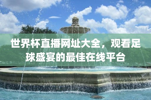 世界杯直播网址大全，观看足球盛宴的最佳在线平台