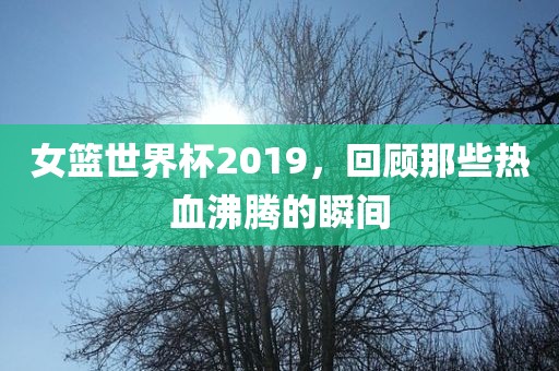 女篮世界杯2019，回顾那些热血沸腾的瞬间洪湖市顺升工程机械租赁有限公司