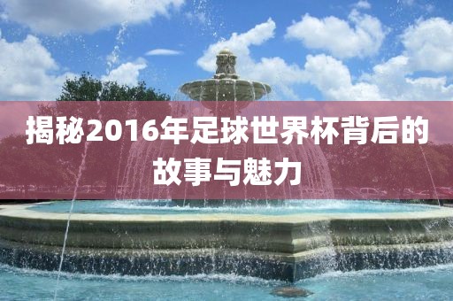 揭秘2016年足球世界杯背后的故事与魅力