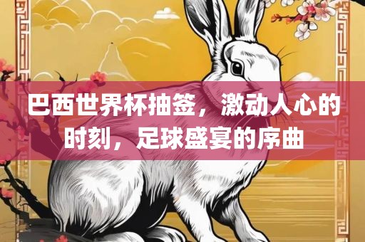 巴西世界杯抽签，激动人心的时洪湖市顺升工程机械租赁有限公司刻，足球盛宴的序曲