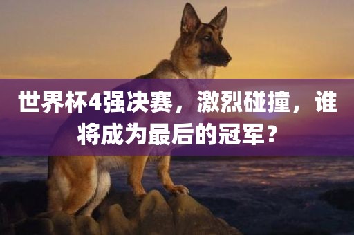 世界杯4强决赛，激烈碰撞，谁将成为最后的冠军？洪湖市顺升工程机械租赁有限公司