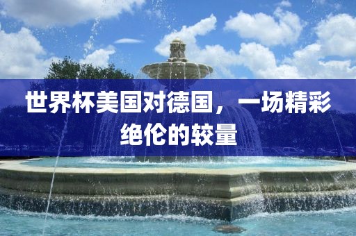 美国 vs 德国对决