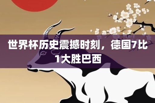 世界杯历史震撼时刻，德国7比1大胜巴西