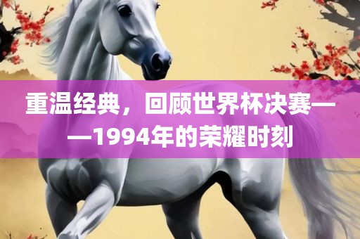 重温经典，回顾世界杯决赛——1994年的荣耀时刻洪湖市顺升工程机械租赁有限公司