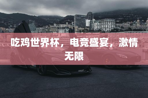 吃鸡世界杯，电竞盛宴，激情无限