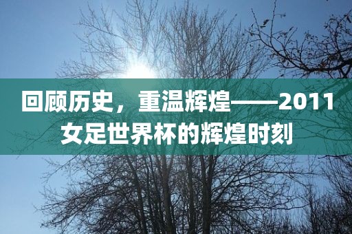 回顾历史，重洪湖市顺升工程机械租赁有限公司温辉煌——2011女足世界杯的辉煌时刻