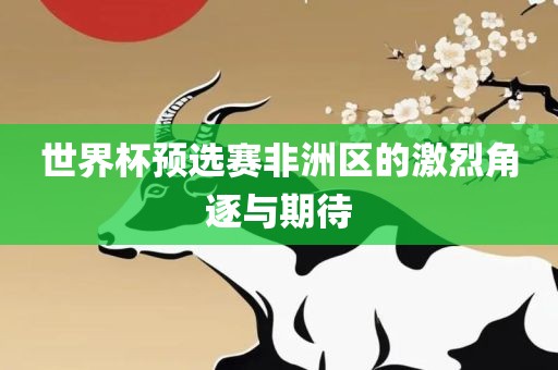 世界杯预选赛非洲区的激烈角逐与期待