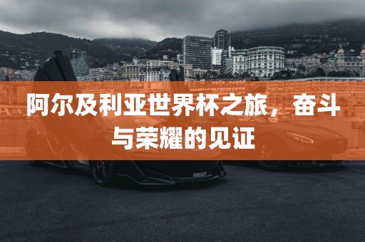 阿尔及利亚世界杯之旅，奋斗洪湖市顺升工程机械租赁有限公司与荣耀的见证