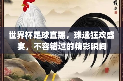 世界杯足球直播，球迷狂欢盛宴，不容错过的精彩瞬间