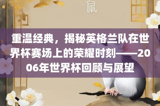 重温经典，揭秘英格兰队在世界杯赛场上的荣耀时刻——2006年世界杯回顾与展望