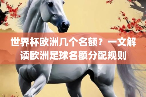 世界杯欧洲几个名额？一文解读欧洲足球名额分配规则