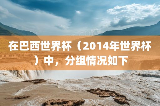 在巴西世界杯（2014年世界杯）中，分组情况如下洪湖市顺升工程机械租赁有限公司