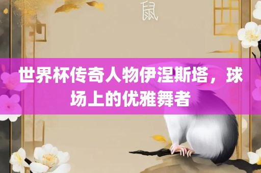 世界杯传奇人物伊涅斯塔，球场上的优雅舞者