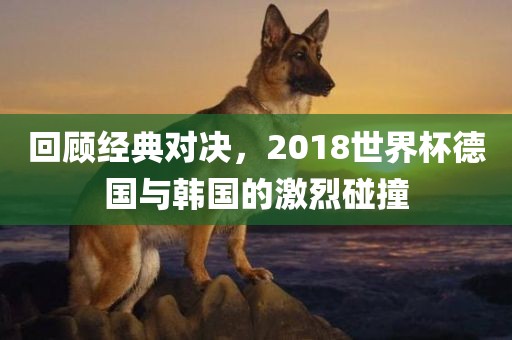 回顾经典对决，2018世界杯德国与韩国的激烈碰撞