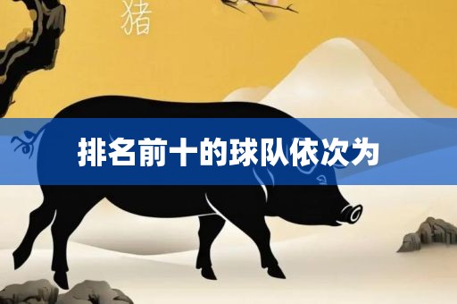 排名前十的球队依次为