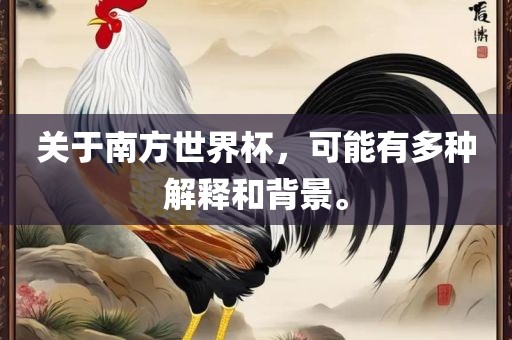 关于南方世界杯，可能有多种解释和背景。洪湖市顺升工程机械租赁有限公司