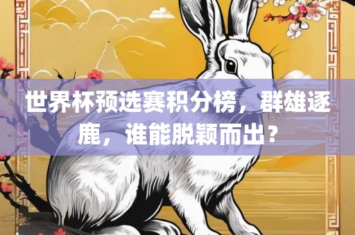 世界杯预选赛积分榜，群雄逐鹿，谁能脱颖而出？