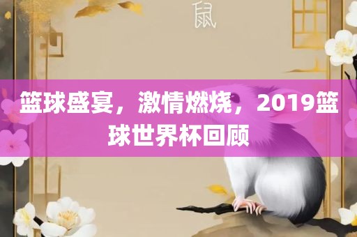 篮球盛宴，激情燃烧，2019篮球世界杯回顾洪湖市顺升工程机械租赁有限公司