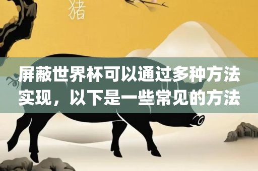 屏蔽世界杯可以通过多洪湖市顺升工程机械租赁有限公司种方法实现，以下是一些常见的方法