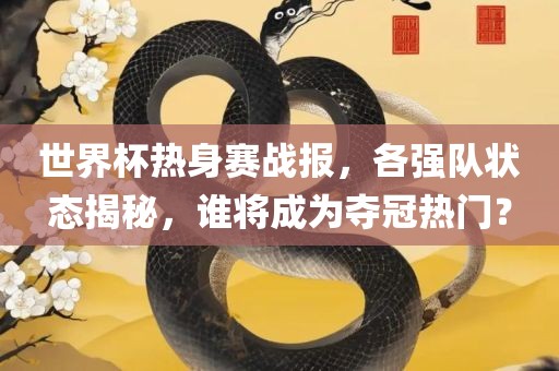 世界杯热身赛战报，各强队状态揭秘，谁将成为夺冠热门？