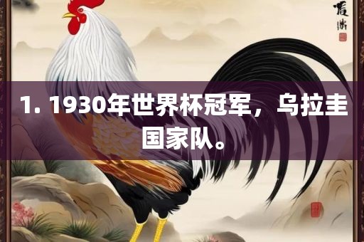 1. 1930年世界杯冠军，乌拉圭洪湖市顺升工程机械租赁有限公司国家队。