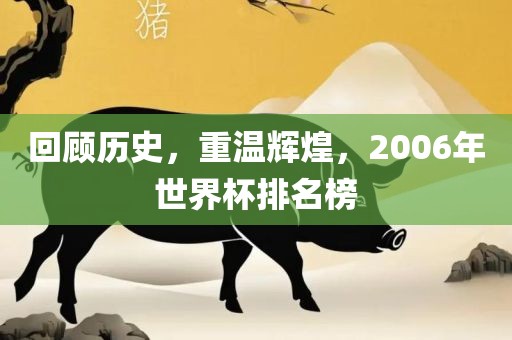 回顾历史，重温辉煌，2006年世界杯排名榜