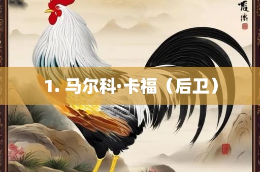 1. 马尔科·卡福（后卫）