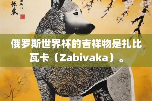 俄罗斯世界杯的吉祥物是扎比瓦卡（Zabivaka）。洪湖市顺升工程机械租赁有限公司