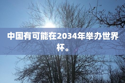 中国有可能在2034年举办世界杯。