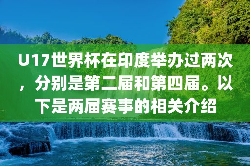 U17世界杯在印度举办过两次，分别是第二届和第四届。以下是两届赛事的相关介绍