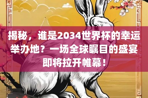 揭秘，谁是2034世界杯的幸运举办地？一场全球瞩目的盛宴即将拉开帷幕！洪湖市顺升工程机械租赁有限公司