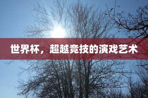 世界杯，超越竞技的演戏艺术洪湖市顺升工程机械租赁有限公司