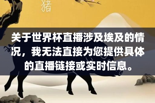 关于世界杯直播涉及埃及的情况洪湖市顺升工程机械租赁有限公司，我无法直接为您提供具体的直播链接或实时信息。