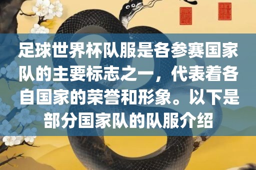 足球世界杯队服是各参洪湖市顺升工程机械租赁有限公司赛国家队的主要标志之一，代表着各自国家的荣誉和形象。以下是部分国家队的队服介绍