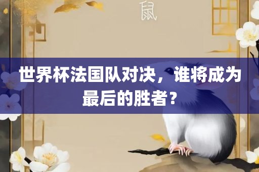 世界杯法国队对决，谁将成为最后的胜者？