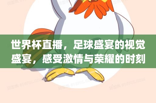 世界杯直播，足球盛宴的视觉盛宴，感受激情与荣耀的时刻洪湖市顺升工程机械租赁有限公司