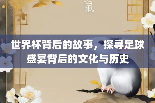 世界杯背后的故事，探寻足球盛宴背后的文化与历史