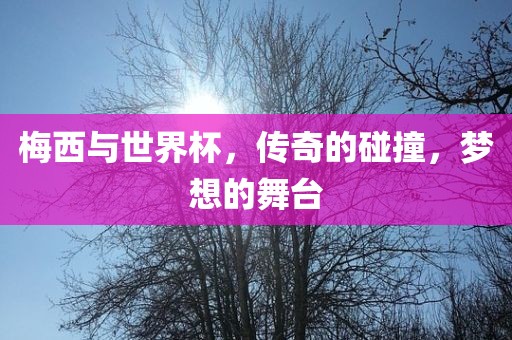 梅西与世界杯，传奇的碰撞，梦想的舞台