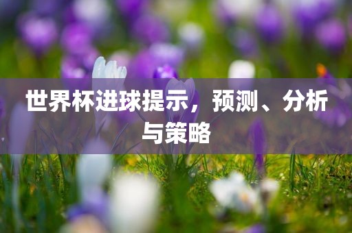 世界杯进球提示，预测、分析与策略