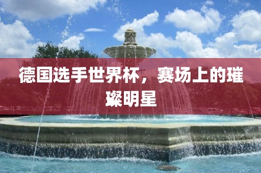 德国选手世界杯洪湖市顺升工程机械租赁有限公司，赛场上的璀璨明星