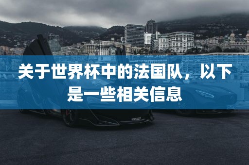 关于世界杯中的法国队，以下是一些相关信息
