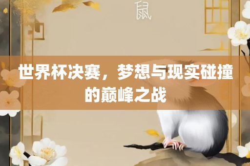 世界杯决赛，梦想与现实碰撞的巅峰之战