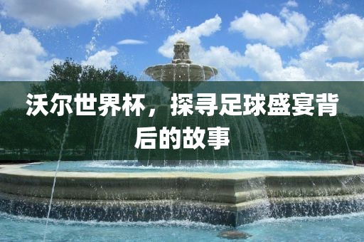 沃尔世界杯，探寻足球盛宴背后的故事洪湖市顺升工程机械租赁有限公司