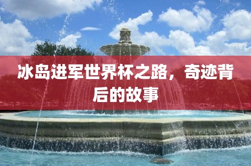 冰岛进军世界杯之路，奇迹背后的故事洪湖市顺升工程机械租赁有限公司