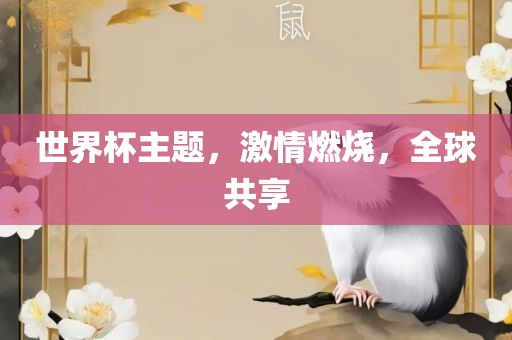 世界杯主题，激情燃烧，全球共享