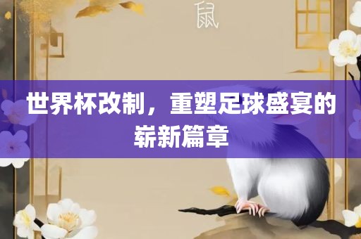 世界杯改制，重塑足球盛宴的崭新篇章洪湖市顺升工程机械租赁有限公司